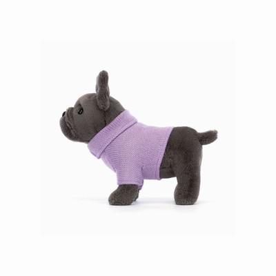 Jellycat Sweater French Bulldog Purple Dog Australia | 523108ZSP